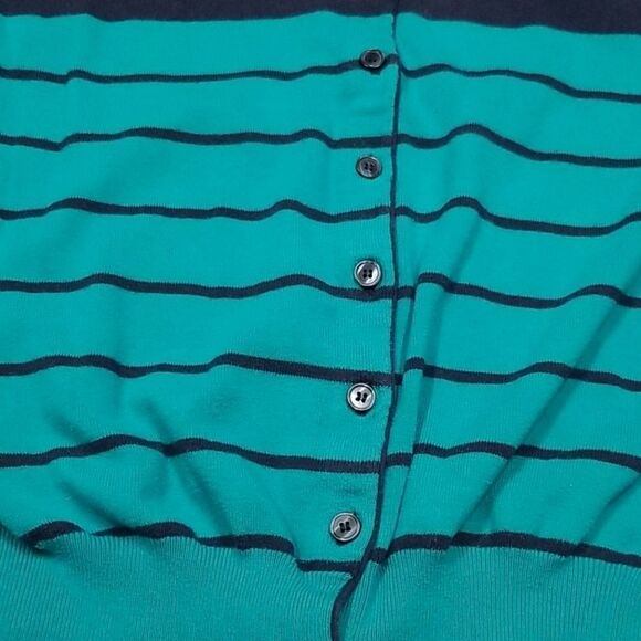 Kersh Sweater Women's XXL Front Full Button Up Long Sleeve Cardigan Green Blue - Picture 2 of 7